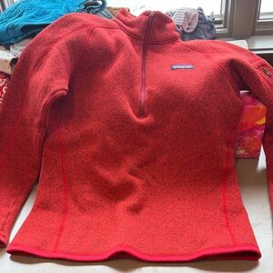 Patagonia 3/4 zip Red Fleece Pullover
